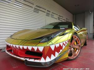 Ferrari 458 Spider Golden Shark by Office-K 2014 года